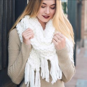Ivory Fringe Scarves